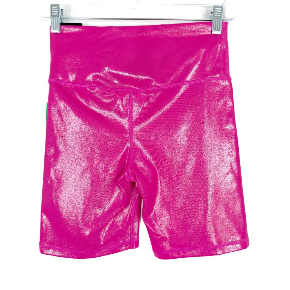 NWT GAP Fit Recycled Power Bike Short 7" Hi-Rise Pink Shimmer Size XS NEW - Picture 8 of 14